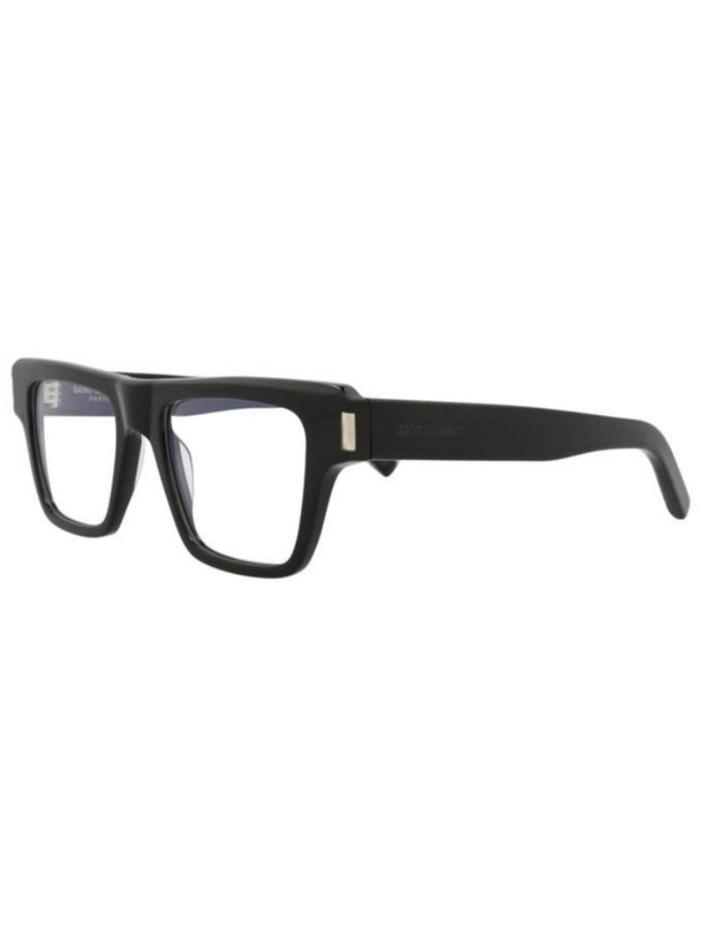 New Saint Laurent Mens Square/Rectangle Black Black Transparent Fashion Designer